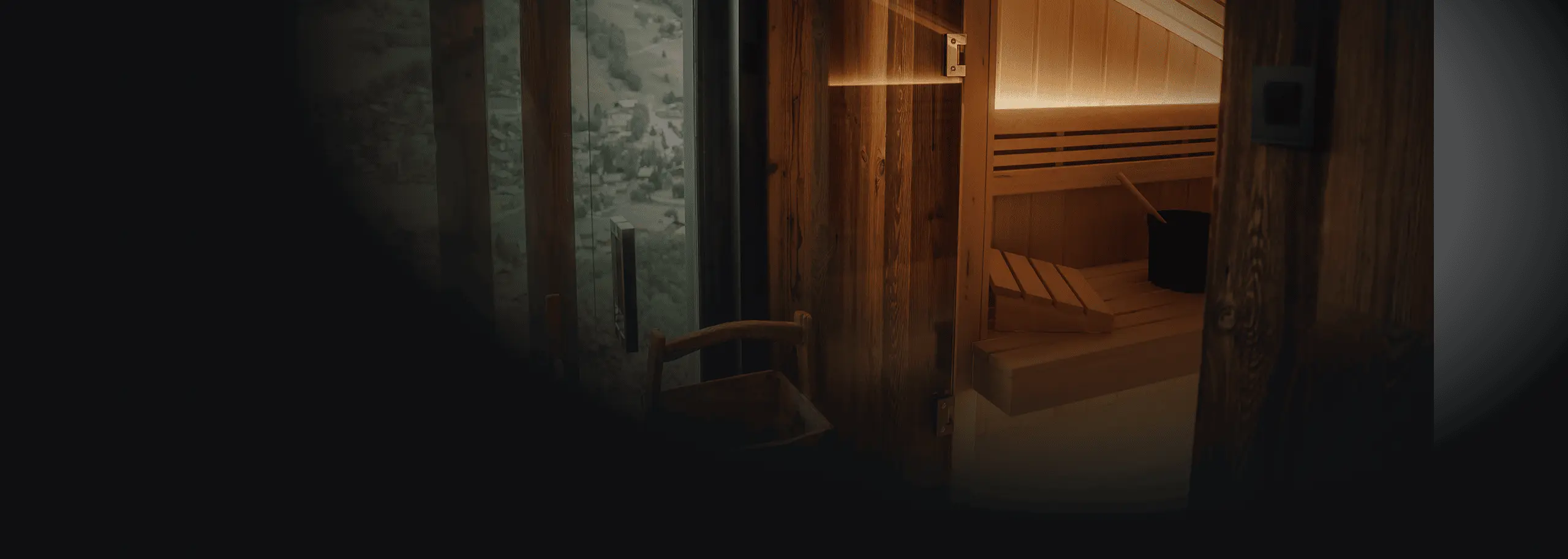 Sauna intérieur sur-mesure aménagé dans un chalet à Megève