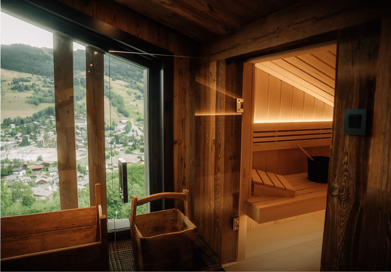 Sauna intérieur d'un appartement